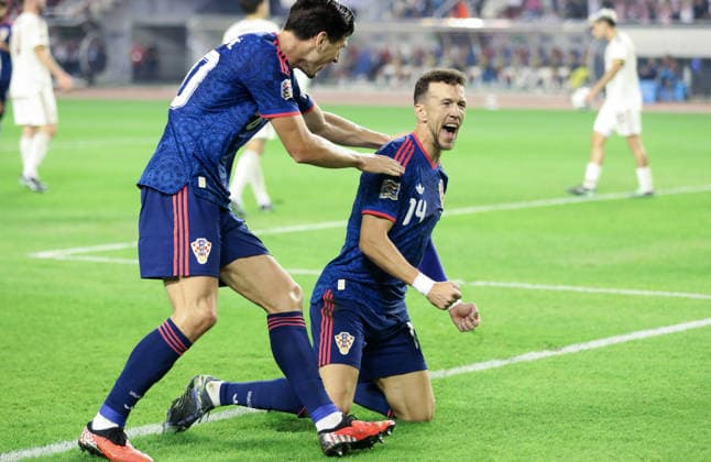 Croatia v Spain - UEFA Nations League 2026 27 Group A3 MD4 Igor Matanovic and Ivan Perisic of Croatia celebrate afte Ivan Perisic of Croatia score a goal for 1:0 during the UEFA Nations League 2026 27 group phase match between Croatia and Spain at Stadion Poljud on October 6, 2026 in Split, Croatia.  IvoxCagalj PIXSELL