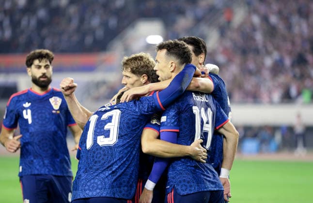 Croatia v Spain - UEFA Nations League 2026 27 Group A3 MD4 Players of Croatia celebrate after Ivan Perisic of Croatia score a goal for 1:0 during the UEFA Nations League 2026 27 group phase match between Croatia and Spain at Stadion Poljud on October 6, 2026 in Split, Croatia.  IvoxCagalj PIXSELL