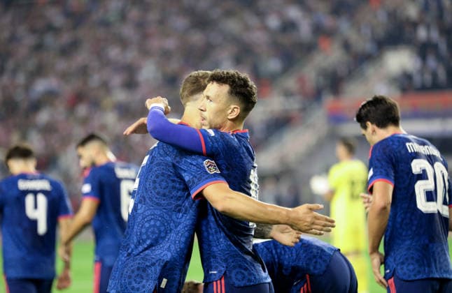 Croatia v Spain - UEFA Nations League 2026 27 Group A3 MD4 Players of Croatia celebrate after Ivan Perisic of Croatia score a goal for 1:0 during the UEFA Nations League 2026 27 group phase match between Croatia and Spain at Stadion Poljud on October 6, 2026 in Split, Croatia.  IvoxCagalj PIXSELL