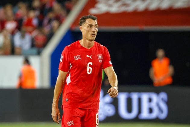 Vincent Sierro (Schweiz, 06) , Schweiz, UEFA , Nations League, Matchday 4, Schweiz vs. Nordmazedonien, 06.10.2026, Luzern Swissporarena Schweiz Copyright: xGrantxHubbsx