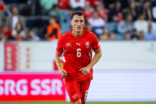 Vincent Sierro (Schweiz, 06) , Schweiz, UEFA , Nations League, Matchday 4, Schweiz vs. Nordmazedonien, 06.10.2026, Luzern Swissporarena Schweiz Copyright: xGrantxHubbsx
