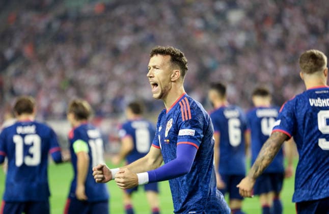 Croatia v Spain - UEFA Nations League 2026 27 Group A3 MD4 Ivan Perisic of Croatia celebrate after he scores a goal for 1:0 during the UEFA Nations League 2026 27 group phase match between Croatia and Spain at Stadion Poljud on October 6, 2026 in Split, Croatia.  IvoxCagalj PIXSELL