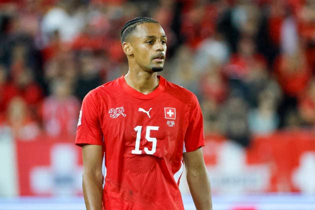 Djibril Sow (Schweiz, 15) , Schweiz, UEFA , Nations League, Matchday 4, Schweiz vs. Nordmazedonien, 06.10.2026, Luzern Swissporarena Schweiz Copyright: xGrantxHubbsx