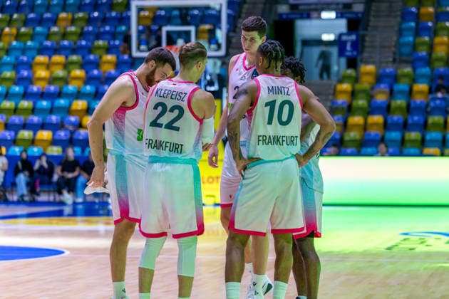 FRANKFURT AM MAIN, GERMANY - OCTOBER 6: Player of Frankfurt Skyliners during the BKT EuroCup 2026 27, match between Frankfurt Skyliners vs. BC Siauliai at Suewag Energie Arena on October 6, 2026 in Frankfurt am Main, Germany. Hessen Germany Copyright: xBEAUTIFULxSPORTS Freudensteinx