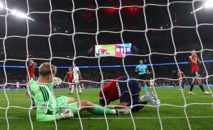 Vladimir Coufal scores an own goal England v Czechia, UEFA Nations League, Football, Wembley Stadium, London, UK - 06 Oct 2026London Wembley Stadium United Kingdom  Copyright: xKieranxMcManus Shutterstockx 17188818am