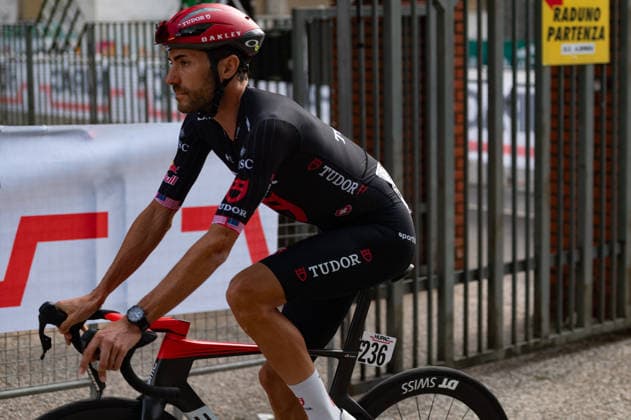 CYCLING - Road cycling, Rad, Radsport, Strasse - Tre Valli Varesine Photo by IPA ABACAPRESS.COM89376387 - Lawrence WARBASSE of the Tudor Pro Cycling Team at the start of the 2026 Tre Valli Varesine in Busto Arsizio, Italy, on October 6, 2026 Varese Italy  Copyright: xIPAxSport ABACAx
