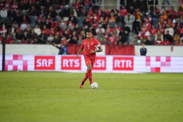 Luzern, Switzerland - October 06: Manuel Akanji (5 SUI) during the UEFA Nations League match between Switzerland and North Macedonia at thermoplan arena on October 06, 2026 in Luzern, Switzerland. Copyright: xKjetilxWaberx xSPPx Sportspressphoto_SPR247311