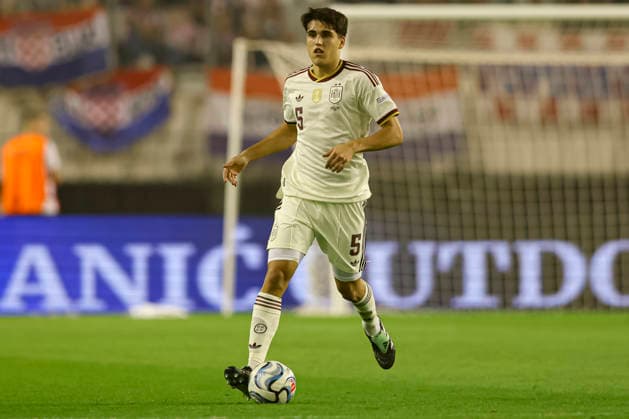 Pau Cubarsi seen during Nations League Division A game between National teams of Croatia and Spain (Grzegorz Wajda Ball Raw Images) Zenica Biline Polje Bosnia and Herzegovina Copyright: xGrzegorzxWajdax grzegorzwajda_croatia_spain_2627_2-15