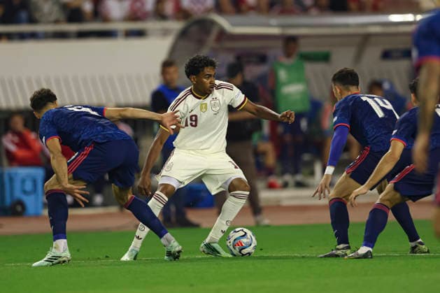Lamine Yamal seen during Nations League Division A game between National teams of Croatia and Spain (Grzegorz Wajda Ball Raw Images) Zenica Biline Polje Bosnia and Herzegovina Copyright: xGrzegorzxWajdax grzegorzwajda_croatia_spain_2627_2-6