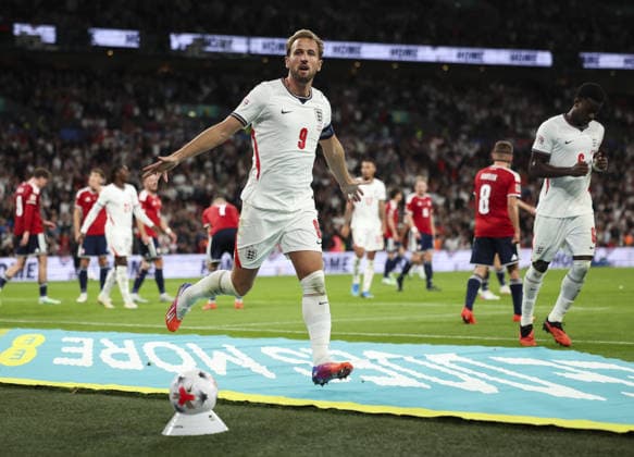 England v Czech Republic, UEFA Nations League, League A - Group 3 London, UK: England v Czech Republic, UEFA Nations League, League A - Group 3, Wembley Stadium. 6 October 2026 Photograph by Marc Aspland for The Times & The Sunday Times Harry Kane of England scores and celebrates scoring his 2nd and his teams 3rd goal 3-0  Copyright: xMarcxAsplandx NINTCHDBPICT001113851138