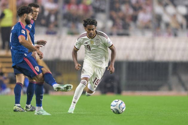 Croatia v Spain - UEFA Nations League 2026 27 Group A3 MD4 Lamine Yamal of Spain runs with the ball during the UEFA Nations League 2026 27 group phase match between Croatia and Spain at Stadion Poljud on October 6, 2026 in Split, Croatia.  IgorxSoban PIXSELL
