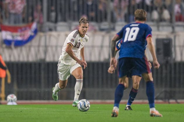 Croatia v Spain - UEFA Nations League 2026 27 Group A3 MD4 Dani Olmo of Spain runs with the ball during the UEFA Nations League 2026 27 group phase match between Croatia and Spain at Stadion Poljud on October 6, 2026 in Split, Croatia.  IgorxSoban PIXSELL