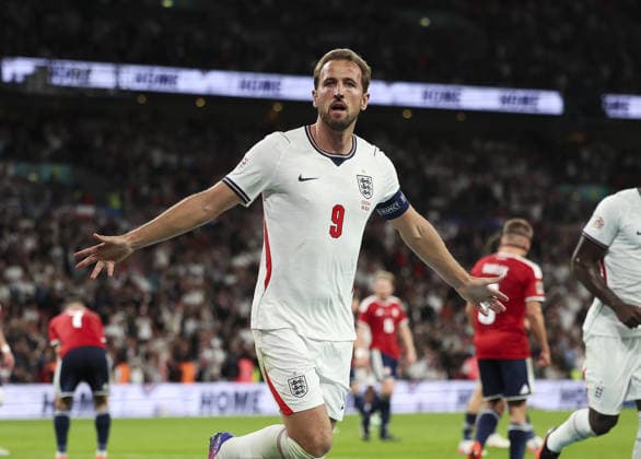 England v Czech Republic, UEFA Nations League, League A - Group 3 London, UK: England v Czech Republic, UEFA Nations League, League A - Group 3, Wembley Stadium. 6 October 2026 Photograph by Marc Aspland for The Times & The Sunday Times Harry Kane of England scores and celebrates scoring his 2nd and his teams 3rd goal 3-0  Copyright: xMarcxAsplandx NINTCHDBPICT001113853491