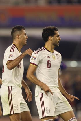 SPLIT, CROATIA - OCTOBER 06: Mikel Merino, Rodri of Spain national team, Nationalteam celebrates with Rodri after scoring a goal during the UEFA Nations League Group A3 match between Croatia and Spain at Stadion Poljud on October 06, 2026 in Split, Croatia. Photo SFSI Croatia national team v Spain National team - UEFA Nations League 2026 27 Copyright: xSFSIx