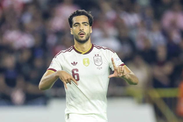 Croatia v Spain - UEFA Nations League 2026 27 Group A3 MD4 Mikel Merino of Spain celebrates scoring his team™s first goal during the UEFA Nations League 2026 27 group phase match between Croatia and Spain at Stadion Poljud on October 6, 2026 in Split, Croatia.  SanjinxStrukic PIXSELL
