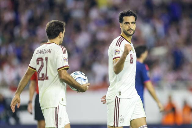 Croatia v Spain - UEFA Nations League 2026 27 Group A3 MD4 Mikel Merino of Spain celebrates scoring his team™s first goal during the UEFA Nations League 2026 27 group phase match between Croatia and Spain at Stadion Poljud on October 6, 2026 in Split, Croatia.  SanjinxStrukic PIXSELL