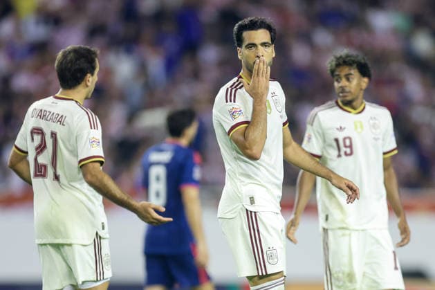 Croatia v Spain - UEFA Nations League 2026 27 Group A3 MD4 Mikel Merino of Spain celebrates scoring his team™s first goal during the UEFA Nations League 2026 27 group phase match between Croatia and Spain at Stadion Poljud on October 6, 2026 in Split, Croatia.  SanjinxStrukic PIXSELL