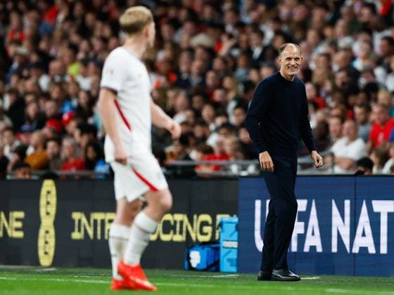 England Head Coach Thomas Tuchel gives instructions to Lewis Hall of England England v Czechia, UEFA Nations League, Football, Wembley Stadium, London, UK - 06 Oct 2026London Wembley Stadium United Kingdom  Copyright: xMattxImpey Shutterstockx 17188908fu