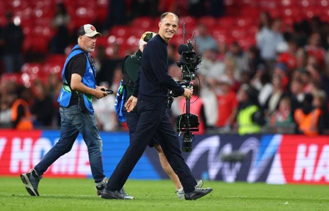 England manager Thomas Tuchel is all smiles at full time England v Czechia, UEFA Nations League, Football, Wembley Stadium, London, UK - 06 Oct 2026London Wembley Stadium United Kingdom  Copyright: xKieranxMcManus Shutterstockx 17188818bj