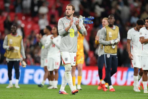 England v Czech Republic, UEFA Nations League Harry Kane of England applauds the supporters after the England v Czech Republic UEFA Nations League Group 3 match at Wembley Stadium, London, England on 6 October 2026 Credit: Tiego Grenho Every Second Media Editorial use only. All images are copyright Every Second Media Limited. No images may be reproduced without prior permission. Copyright: xIMAGO EveryxSecondxMediax ESM-2201-0054 TiegoxGrenhox xEveryxSecondxMediax