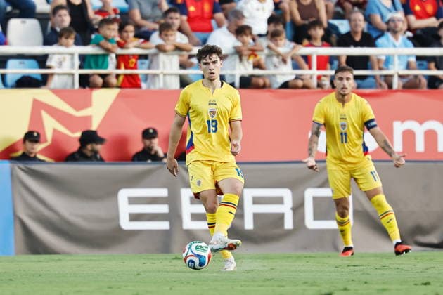 Kevin Ciubotaru (ROU), OCTOBER 6, 2026 - Football Soccer : UEFA Under-21 Championship 2027 qualifying round match between U21, U 21 Spain - U21 Romania at the Estadi Municipal de Can Misses in Ibiza, Spain. Noxthirdxpartyxsales  aflo_353868997 MutsuxKawamorix