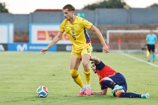 Razvan Pascalau (ROU), OCTOBER 6, 2026 - Football Soccer : UEFA Under-21 Championship 2027 qualifying round match between U21, U 21 Spain - U21 Romania at the Estadi Municipal de Can Misses in Ibiza, Spain. Noxthirdxpartyxsales  aflo_353869028 MutsuxKawamorix