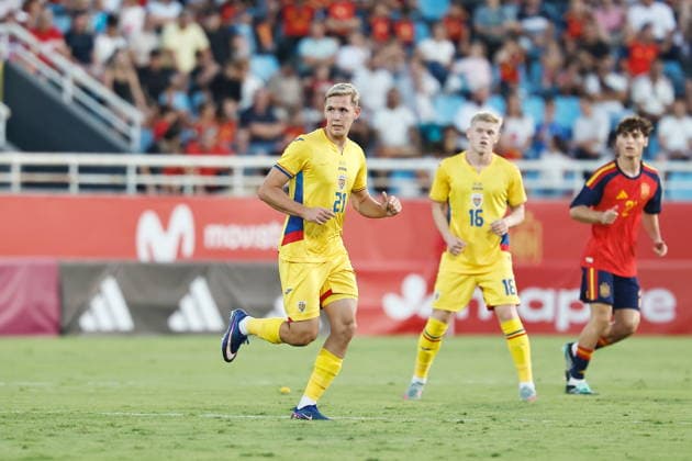 Cristian Mihai (ROU), OCTOBER 6, 2026 - Football Soccer : UEFA Under-21 Championship 2027 qualifying round match between U21, U 21 Spain - U21 Romania at the Estadi Municipal de Can Misses in Ibiza, Spain. Noxthirdxpartyxsales  aflo_353869064 MutsuxKawamorix
