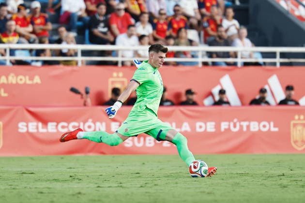Codrut Sandu (ROU), OCTOBER 6, 2026 - Football Soccer : UEFA Under-21 Championship 2027 qualifying round match between U21, U 21 Spain - U21 Romania at the Estadi Municipal de Can Misses in Ibiza, Spain. Noxthirdxpartyxsales  aflo_353869065 MutsuxKawamorix