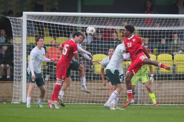 U21, U 21 Wales v U21 Austria, U21 UEFA EUROPEAN CHAMPIONSHIPS, Qualifier Edward James of Wales Under 21 during the U21 UEFA EUROPEAN CHAMPIONSHIPS qualification match between U21 Wales and U21 Austria at the Oval, Caernarfon, UK on 6 October 2026. Caernarfon the Oval Wales UK Editorial use only , Copyright: xAlunxRobertsx PSI-24971-0023