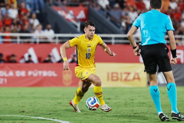 Eduard Radaslavescu (ROU), OCTOBER 6, 2026 - Football Soccer : UEFA Under-21 Championship 2027 qualifying round match between U21, U 21 Spain - U21 Romania at the Estadi Municipal de Can Misses in Ibiza, Spain. Noxthirdxpartyxsales  aflo_353869262 MutsuxKawamorix