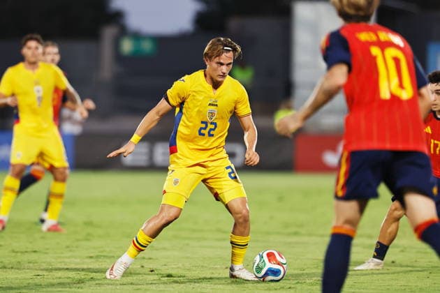 Lorenzo Biliboc (ROU), OCTOBER 6, 2026 - Football Soccer : UEFA Under-21 Championship 2027 qualifying round match between U21, U 21 Spain - U21 Romania at the Estadi Municipal de Can Misses in Ibiza, Spain. Noxthirdxpartyxsales  aflo_353869275 MutsuxKawamorix
