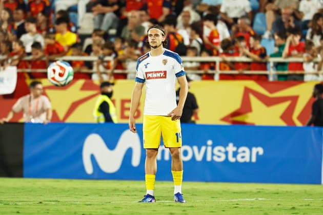 Darius Falcusan (ROU), OCTOBER 6, 2026 - Football Soccer : UEFA Under-21 Championship 2027 qualifying round match between U21, U 21 Spain - U21 Romania at the Estadi Municipal de Can Misses in Ibiza, Spain. Noxthirdxpartyxsales  aflo_353869367 MutsuxKawamorix