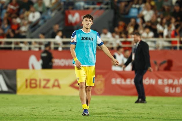 Luca Banu (ROU), OCTOBER 6, 2026 - Football Soccer : UEFA Under-21 Championship 2027 qualifying round match between U21, U 21 Spain - U21 Romania at the Estadi Municipal de Can Misses in Ibiza, Spain. Noxthirdxpartyxsales  aflo_353869371 MutsuxKawamorix