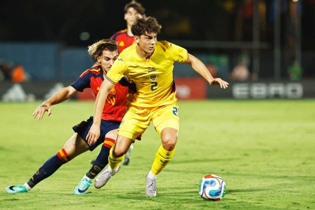 Alexandru Suteu (ROU), OCTOBER 6, 2026 - Football Soccer : UEFA Under-21 Championship 2027 qualifying round match between U21, U 21 Spain - U21 Romania at the Estadi Municipal de Can Misses in Ibiza, Spain. Noxthirdxpartyxsales  aflo_353869394 MutsuxKawamorix