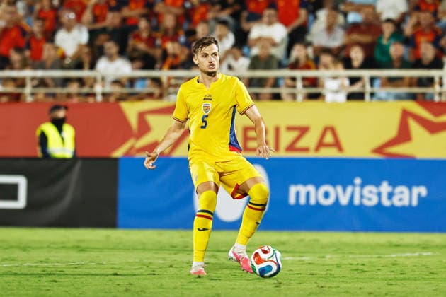 Razvan Pascalau (ROU), OCTOBER 6, 2026 - Football Soccer : UEFA Under-21 Championship 2027 qualifying round match between U21, U 21 Spain - U21 Romania at the Estadi Municipal de Can Misses in Ibiza, Spain. Noxthirdxpartyxsales  aflo_353869459 MutsuxKawamorix