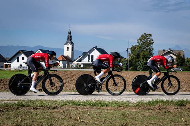 Luxembourg: UEC Road cycling, Rad, Radsport, Strasse European Championships - Ljubljana 2026 OUTLET Maximilien - KÖNIG Thijs Wilhelm - HANSEN Thibault ( NAT ) Luxembourg Querformat - quer - horizontal - Landscape - Event Veranstaltung: UEC Road Cycling European Championships 2026 Ljubljana - Category Kategorie: Cycling - Road Cycling European Championships - Mixed Relay Men and Women Junior U19 - Location Ort: Europe Slovenia - Sencur - Å enÄur - Discipline: Mixed Relay ( MR ) - Distance: 44 km - Date Datum: 06.10.2026 Tuesday Day 4 -
