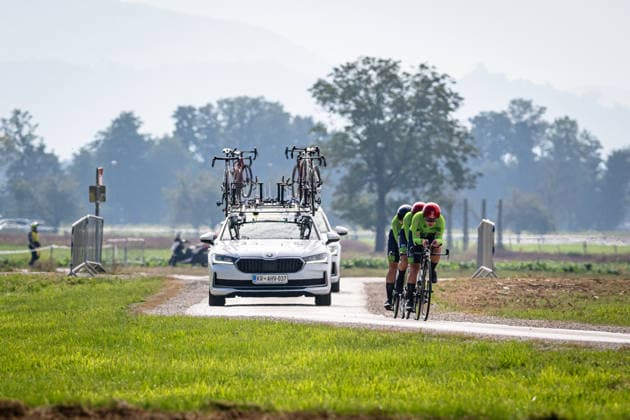 Slowenia: UEC Road cycling, Rad, Radsport, Strasse European Championships - Ljubljana 2026 Å ILER Pina - MEHLE Lina - GONZA Rebeka ( SLO ) Slowenia Querformat - quer - horizontal - Landscape - Event Veranstaltung: UEC Road Cycling European Championships 2026 Ljubljana - Category Kategorie: Cycling - Road Cycling European Championships - Mixed Relay Men and Women Junior U19 - Location Ort: Europe Slovenia - Sencur - Å enÄur - Discipline: Mixed Relay ( MR ) - Distance: 44 km - Date Datum: 06.10.2026 Tuesday Day 4 -