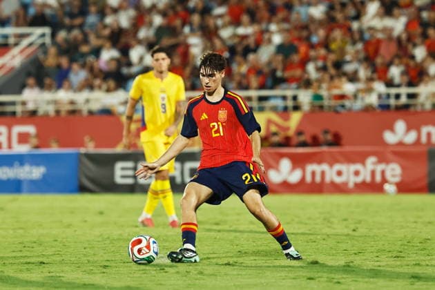 Rodrigo Mendoza (ESP), OCTOBER 6, 2026 - Football Soccer : UEFA Under-21 Championship 2027 qualifying round match between U21, U 21 Spain - U21 Romania at the Estadi Municipal de Can Misses in Ibiza, Spain. Noxthirdxpartyxsales  aflo_353884159 MutsuxKawamorix