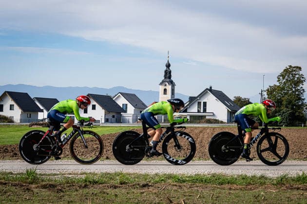 Slowenia: UEC Road cycling, Rad, Radsport, Strasse European Championships - Ljubljana 2026 Å ILER Pina - MEHLE Lina - GONZA Rebeka ( SLO ) Slowenia Querformat - quer - horizontal - Landscape - Event Veranstaltung: UEC Road Cycling European Championships 2026 Ljubljana - Category Kategorie: Cycling - Road Cycling European Championships - Mixed Relay Men and Women Junior U19 - Location Ort: Europe Slovenia - Sencur - Å enÄur - Discipline: Mixed Relay ( MR ) - Distance: 44 km - Date Datum: 06.10.2026 Tuesday Day 4 -