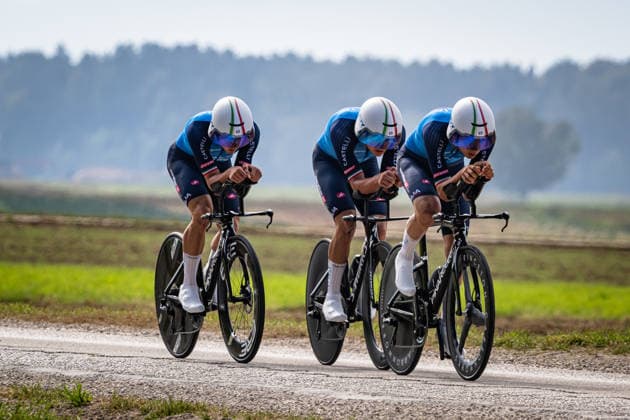 Italy: UEC Road cycling, Rad, Radsport, Strasse European Championships - Ljubljana 2026 PEZZO ROSOLA Patrik - FEDRIZZI Brandon - BALLIANA Enrico Andrea ( ITA ) Italy Querformat - quer - horizontal - Landscape - Event Veranstaltung: UEC Road Cycling European Championships 2026 Ljubljana - Category Kategorie: Cycling - Road Cycling European Championships - Mixed Relay Men and Women Junior U19 - Location Ort: Europe Slovenia - Sencur - Å enÄur - Discipline: Mixed Relay ( MR ) - Distance: 44 km - Date Datum: 06.10.2026 Tuesday Day 4 -
