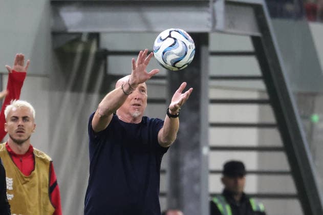 Albania vs San Marino UEFA Nations League 2026-2027 Group C1 Albania s National soccer team Head coach Rolando Maran reacts during the UEFA Nations League 2026-2027 group phase match between Albania and San Marino in Tirana, Albania on October 6, 2026 Tirana Albania  Copyright: xArmandoxBabanix