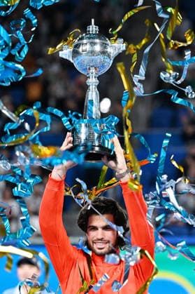 Carlos ALCARAZ (ESP), OCTOBER 6, 2026 - Tennis : Kinoshita Group Japan Open Tennis Championships 2026 Men s Singles award ceremony at Ariake Coliseum, Tokyo, Japan. Noxthirdxpartyxsales  aflo_353764474 KenjiroxMatsuox