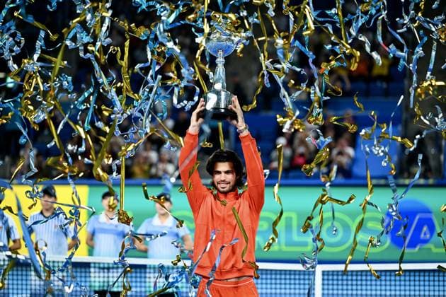 Carlos ALCARAZ (ESP), OCTOBER 6, 2026 - Tennis : Kinoshita Group Japan Open Tennis Championships 2026 Men s Singles award ceremony at Ariake Coliseum, Tokyo, Japan. Noxthirdxpartyxsales  aflo_353761749 KenjiroxMatsuox