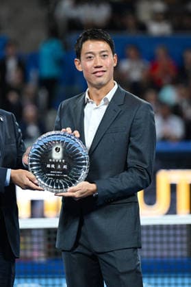 Kei Nishikori, OCTOBER 6, 2026 - Tennis : Kinoshita Group Japan Open Tennis Championships 2026 Kei Nishikori Tribute Ceremony at Ariake Coliseum, Tokyo, Japan. Noxthirdxpartyxsales  aflo_353764879 KenjiroxMatsuox