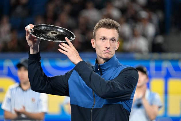 Jiri LEHECKA (CZE), OCTOBER 6, 2026 - Tennis : Kinoshita Group Japan Open Tennis Championships 2026 Men s Singles award ceremony at Ariake Coliseum, Tokyo, Japan. Noxthirdxpartyxsales  aflo_353766446 KenjiroxMatsuox