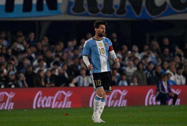 BUENOS AIRES, ARGENTINA - OCTOBER 06 : Lionel Messi of Argentina national team, Nationalteam during an International Friendly, Länderspiel, Nationalmannschaft match against Benin at Estadio Monumental on October 06, 2026 in Buenos Aires, Argentina. This historic match marks the final international appearance for Leo who wore a commemorative special-edition kit replacing the traditional manufacturer branding with his personal signature logo. Photo by SFSI Argentina National team v Benin Copyright: xSFSIx