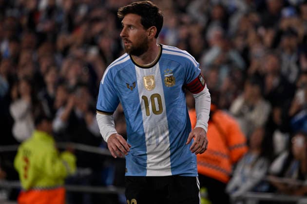 BUENOS AIRES, ARGENTINA - OCTOBER 06 : Lionel Messi of Argentina national team, Nationalteam during an International Friendly, Länderspiel, Nationalmannschaft match against Benin at Estadio Monumental on October 06, 2026 in Buenos Aires, Argentina. This historic match marks the final international appearance for Leo who wore a commemorative special-edition kit replacing the traditional manufacturer branding with his personal signature logo. Photo by SFSI Argentina National team v Benin Copyright: xSFSIx