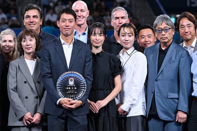 Kei Nishikori, OCTOBER 6, 2026 - Tennis : Kinoshita Group Japan Open Tennis Championships 2026 Kei Nishikori Tribute Ceremony at Ariake Coliseum, Tokyo, Japan. Noxthirdxpartyxsales  aflo_353767082 KenjiroxMatsuox