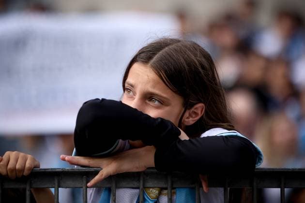 October 6, 2026, Buenos Aires, Buenos Aires, Argentina: Argentina fan reacts prior to the match between Argentina and Benin International Friendly, Länderspiel, Nationalmannschaft match, The last match of Messi with Argentina national team, Nationalteam Buenos Aires Argentina - ZUMAs197 20261006_aaa_s197_133 Copyright: xRobertoxxTuerox