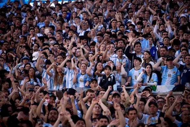 October 6, 2026, Buenos Aires, Buenos Aires, Argentina: Argentina fans seen prior to the match between Argentina and Benin International Friendly, Länderspiel, Nationalmannschaft match, The last match of Messi with Argentina national team, Nationalteam Buenos Aires Argentina - ZUMAs197 20261006_aaa_s197_141 Copyright: xRobertoxxTuerox